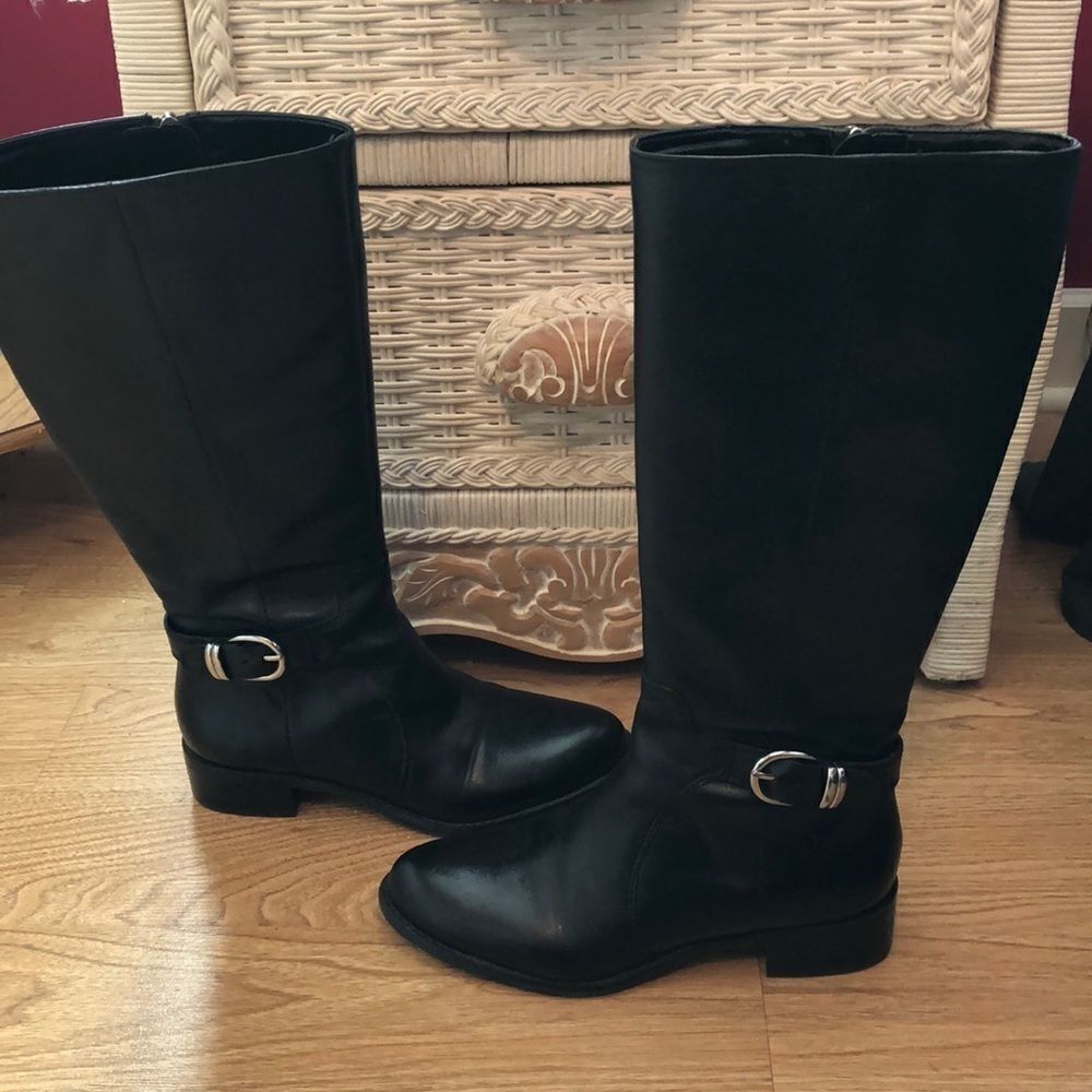 Franco Sarto black Cecile riding boots sz 6.5 M
